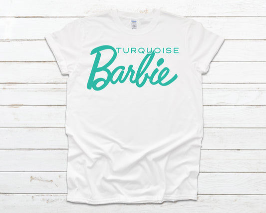 Turquoise Barbie.