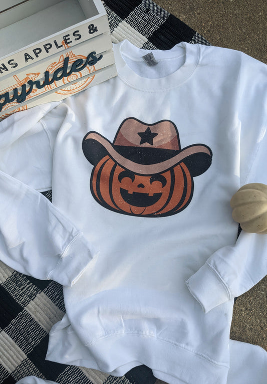 Cowboy Pumpkin Sweatshirt